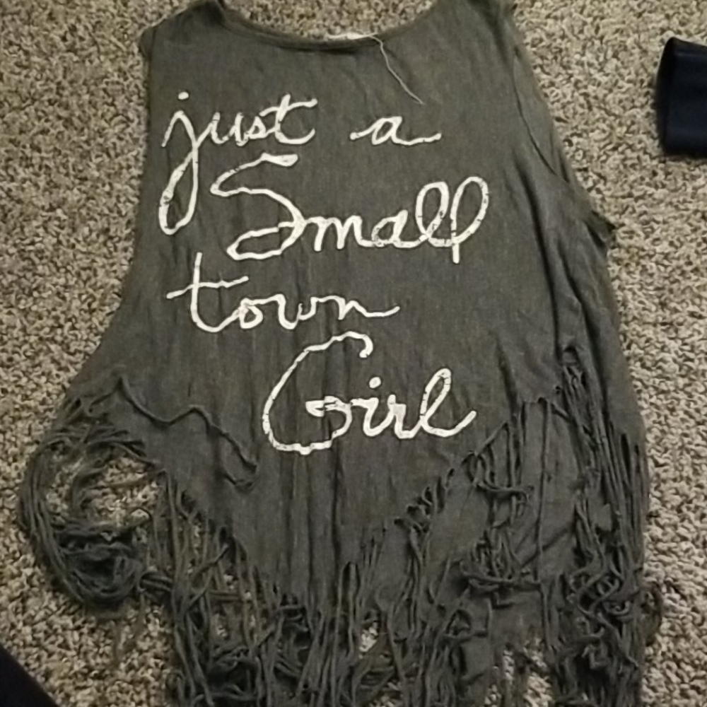 Just a small town girl tank top
